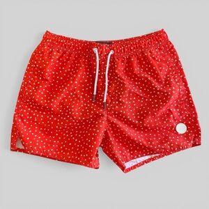 NATIVE YOUTH Burnt Orange & White Patterned Drawstring Shorts Size 32W